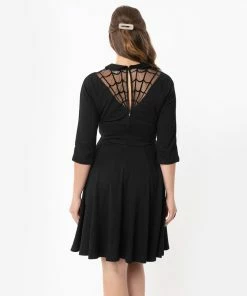 Unique-Vintage Black Spiderweb Endora Fit & Flare Dress - Only XSmall -Hot Sale Dresses Shop 117602 3 1024x1024 e07b0ffb 2a5c 4608 a2d3 76482e4f1181
