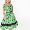 Unique-Vintage X Beetlejuice Crawling Critters Print Hannah Swing Dres