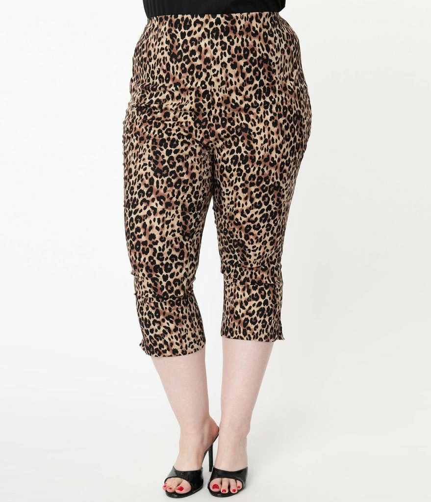 Unique-Vintage Leopard Print Rachelle Capri Pants 6 Unique-Vintage Leopard Print Rachelle Capri Pants - Image 6