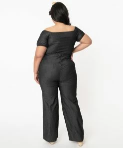 Unique-Vintage Black Chambray Steinem Pants - Only SIzes Small, XLarge -Hot Sale Dresses Shop 137560 k1333 3 2048x2048 e4992a5b a5e5 47a7 b7fb 0d9423c28a44