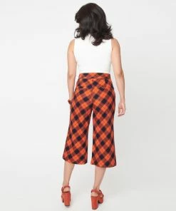 Unique-Vintage Orange & Black Plaid Culottes Ginger Pants - Only Small -Hot Sale Dresses Shop 145583 K716 3RS 1024x1024 68afc671 d085 4ee0 8916 01556186b96e
