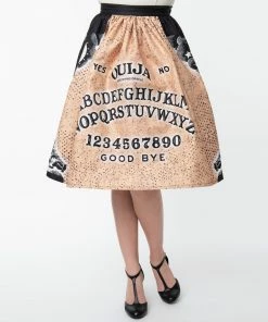 Unique-Vintage X Ouija Board Print Gellar Swing Skirt