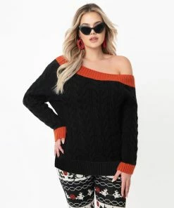 Unique-Vintage Unique Vintage Black & Burnt Orange Off Shoulder Allen Sweater 9 Unique-Vintage Unique Vintage Black & Burnt Orange Off Shoulder Allen Sweater -Hot Sale Dresses Shop 151905 K1419 5CC 1024x1024 cc23d9c8 ec4b 4a36 9241 06a47d052218