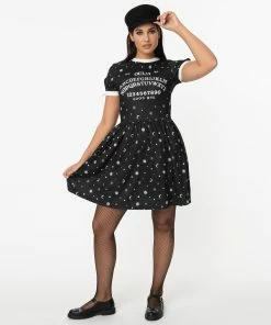 Unique-Vintage X Ouija Board Print Tessa Fit & Flare Dress -Hot Sale Dresses Shop 153372 K1392 1 2048x2048 5a85847e af3b 498f a82a 4178563632df