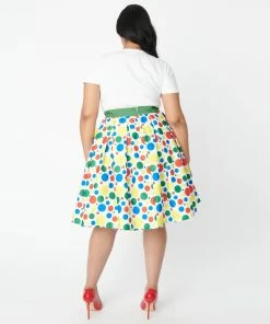 Unique-Vintage X Hasbro Unique Vintage X Hasbro - Twister Polka Dot Print Swing Skirt -Hot Sale Dresses Shop 156273 K1414WB0 PL 3RS 1024x1024 040c2a41 9b57 41c0 b97d 832dabe383a3