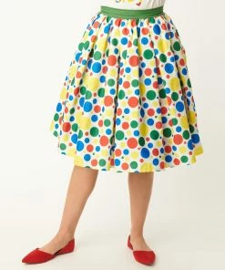 Unique-Vintage X Hasbro Unique Vintage X Hasbro - Twister Polka Dot Print Swing Skirt -Hot Sale Dresses Shop 156279 K1414WB0 2RS 1024x1024 65a13d58 7e3b 477f 8433 e9eafb65487a