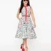 Unique-Vintage X Peanuts Valentine Comic Print Bethany Swing Dress - O