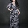 Katakomb By Kassandra Love - Winona Maxi Dress (Grey Floral)