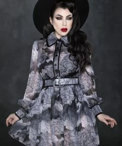 Katakomb By Kassandra Love - Dakota Dress (Grey Floral)