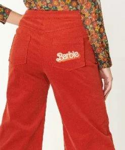 Unique-Vintage X Barbie Unique Vintage X Barbie Rust Corduroy Gaucho Gear Pants