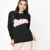 Unique-Vintage X Barbie Unique Vintage X Barbie Black Barbie Logo Sweater