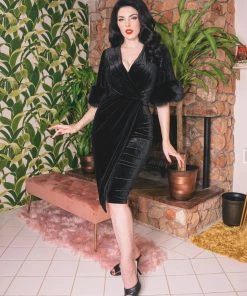 Elle Rebel The 5th Avenue Dress In Black - Hollywoodland