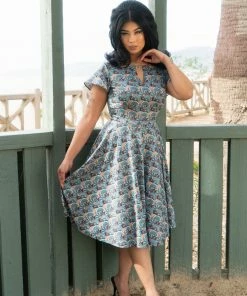 Florence Dress Japanese Fans - Rebel Love Clothing - Only XSmall & Sma