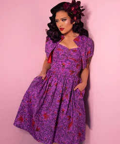 Vixen By Micheline Pitt Tropical Terror Swing Dress In Sea Siren Print - Vixen By Micheline Pi