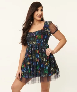 Unique Vintage X Corpse Bride Movie Collage Babydoll Dress -Hot Sale Dresses Shop babydolldress