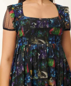 Unique Vintage X Corpse Bride Movie Collage Babydoll Dress -Hot Sale Dresses Shop babydolldress1