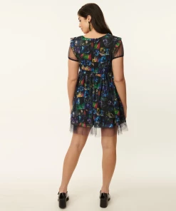 Unique Vintage X Corpse Bride Movie Collage Babydoll Dress -Hot Sale Dresses Shop babydolldress2