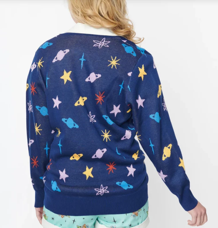 Unique-Vintage X The Jetsons Unique Vintage X Jetsons Blue Astro Cardigan - Only XSmall/Small & Xla 3 Unique-Vintage X The Jetsons Unique Vintage X Jetsons Blue Astro Cardigan - Only XSmall/Small & Xla - Image 3