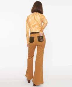 Smak Parlour X Scooby Doo Brown Corduroy Flare Pants -Hot Sale Dresses Shop corduroybrownpant4