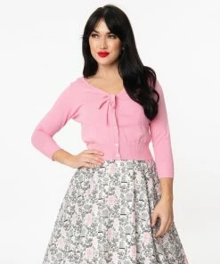 Unique-Vintage 1950s Light Pink Dandy Cardigan - Only XSmall, Small & -Hot Sale Dresses Shop dandypink3