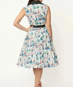 Unique-Vintage X Popeye Unique Vintage X Popeye Classic Comic Print Swing Dress -Hot Sale Dresses Shop edithdress2