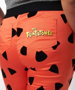 Smak Parlour X Flintstones Orange & Black Leopard Spots Print Flare Pa -Hot Sale Dresses Shop flarepants2
