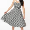 Unique-Vintage Unique Vintage Rue Dress Black & White Gingham - Only Small & Large Le