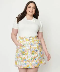 Unique-Vintage X Care Bears Unique Vintage X Care Bears Kingdom Of Caring Print Change Of Heart Mi -Hot Sale Dresses Shop knigdomofcaringminiskirt