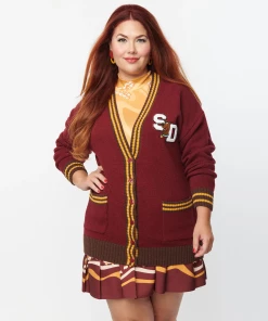 Smak Parlour X Scooby Doo Burgundy Letterman Cardigan