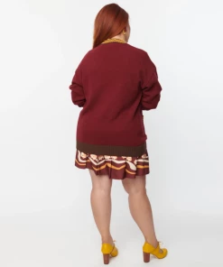 Smak Parlour X Scooby Doo Burgundy Letterman Cardigan -Hot Sale Dresses Shop letterman2