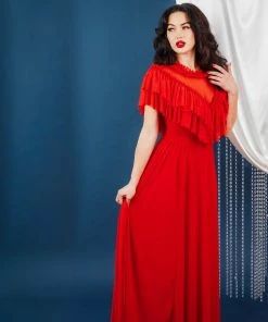 Wax Poetic Clothing Mina Dress In Red -Wax Poetic - Only Sizes XSmall Left