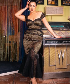 Octavia Webbed Lace Gown - Elle Rebel Aradia - Preorder