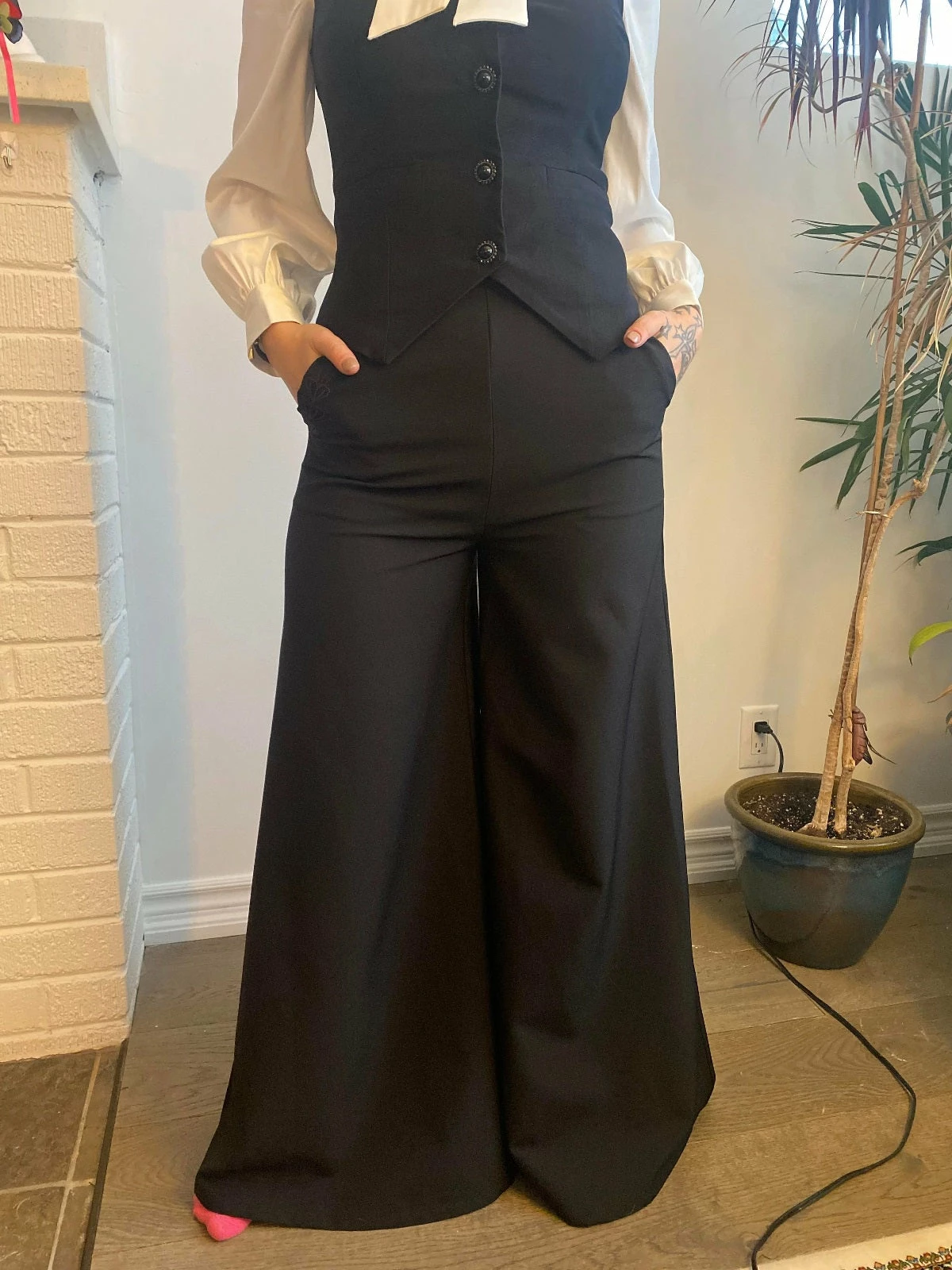 Katakomb By Kassandra Love With Hilary Jane - Palazzo Pant - Black - O 4 Katakomb By Kassandra Love With Hilary Jane - Palazzo Pant - Black - O - Image 4