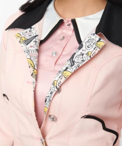 Unique Vintage X Betty & Veronica Betty & Veronica X Unique Vintage Archies Girls Crop Jacket -Hot Sale Dresses Shop pinkjacket2