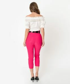 Unique-Vintage X I Love Lucy I Love Lucy X Unique Vintage Deep Pink Vineyard Pant - Only Sizes 1XLa -Hot Sale Dresses Shop pinkvinyardpants2