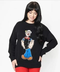 Unique-Vintage X Popeye Unique Vintage X Popeye The Sailor Man Sweater