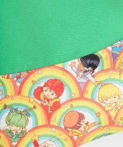 Unique-Vintage X Rainbow Brite Unique Vintage X Rainbow Brite Green & The Color Kids Flare Dress -Hot Sale Dresses Shop rainbowbriteColourKidsdress6