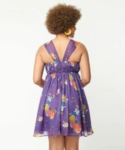 Unique-Vintage X Rainbow Brite Unique Vintage X Rainbow Brite Rainbow Night Print Babydoll Dress -Hot Sale Dresses Shop rainbowbritebabydoll3