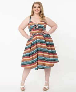 Unique-Vintage Western Serape Print Rockie Dress - Only XSmall Left -Hot Sale Dresses Shop serape6