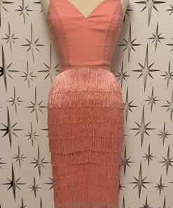 Some Like It Hot Fringe Dress In Pink Or Black - Elle Rebel Hollywoodl