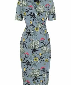 Lady V London Lady Vintage London - Charlene - Sweet Canary - Sizes UK8 & UK10 Only -Hot Sale Dresses Shop ss18saronggreyfloral a