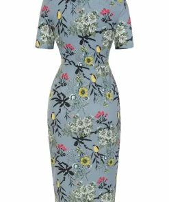 Lady V London Lady Vintage London - Charlene - Sweet Canary - Sizes UK8 & UK10 Only -Hot Sale Dresses Shop ss18saronggreyfloral b