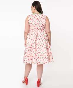 Unique-Vintage Pink & Strawberry Print Syracuse Swing Dress 11 Unique-Vintage Pink & Strawberry Print Syracuse Swing Dress -Hot Sale Dresses Shop syracusedress2